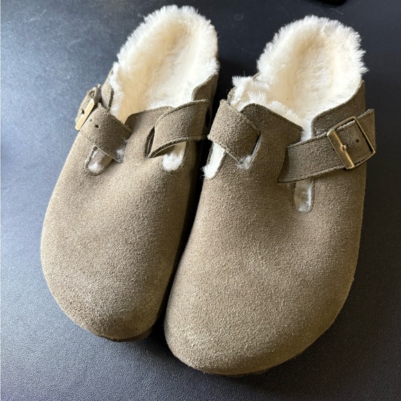 Birkenstock Boston Shearling lined NEW olive 41 - Picture 3 of 5